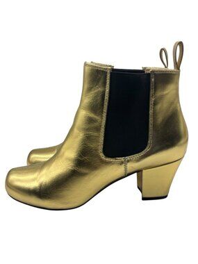 But Another Innocent Tale Ankle Boots, Heels B.A.I.T Women’s Size 10 Gold